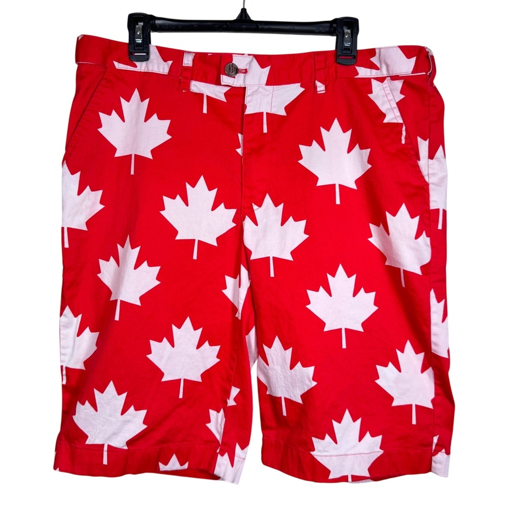 Loudmouth Golf Mens 38 "Oh Canada Men's Heritage Short - MTO" Stretch